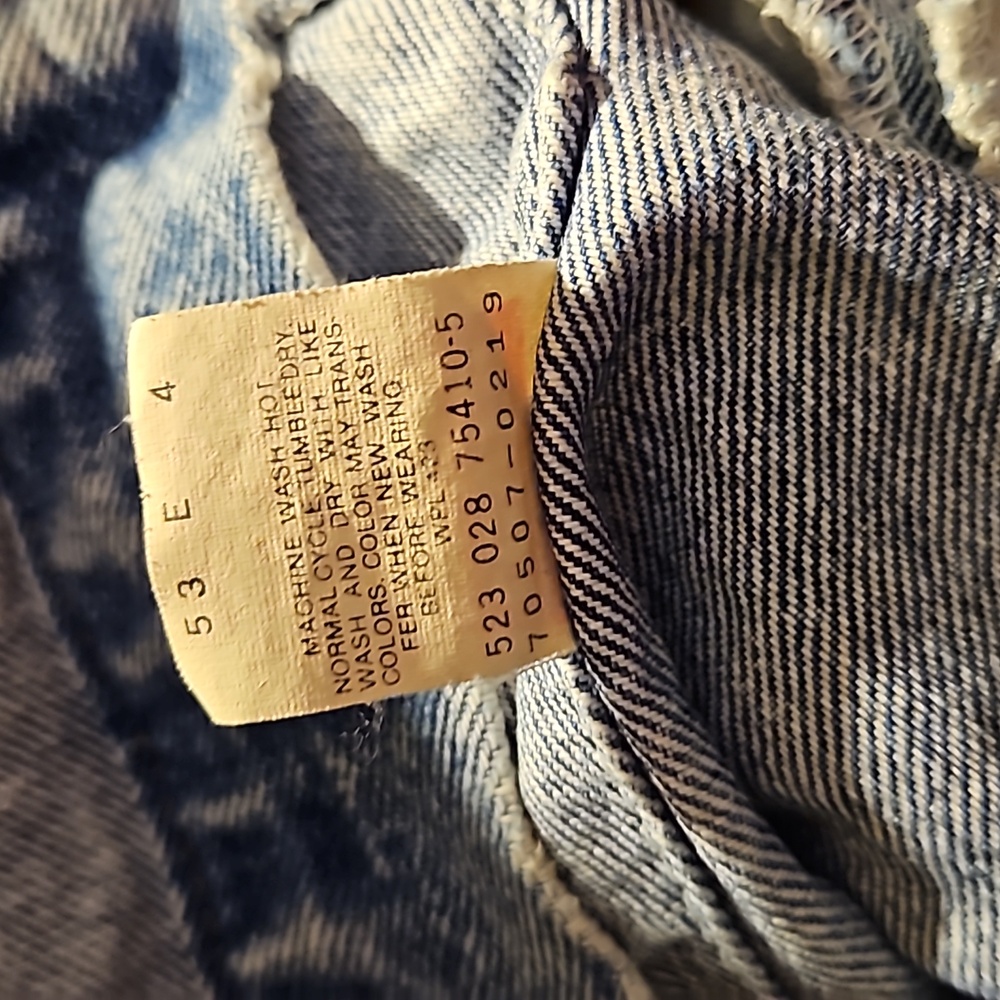 Levi's Vintage Acid Washed Denim Trucker Jacket Med Unisex - Picture 7 of 16